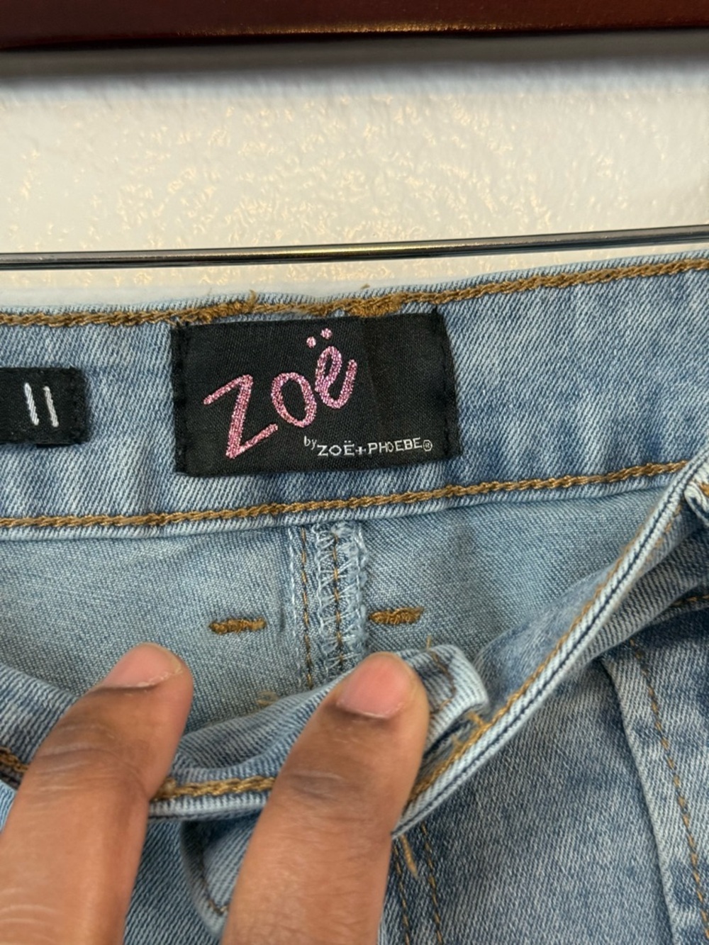 VTG Zoe High-Waist Cargo Pants Light Blue Wash Size 2 Streetwear Utility Y2K - Picture 6 of 9